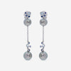 Damiani 18K White Gold, Tahitian Pearl, Sapphire and Diamond Drop Earrings 20055234 - THE SOLIST - Damiani
