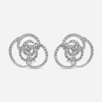 Damiani Bocciolo 18K White Gold, Diamond 2.04ct. tw. French Clip Earrings 20020638 - THE SOLIST - Damiani