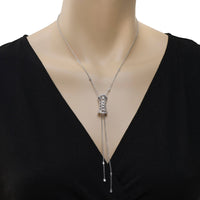 Damiani Burlesque 18K White Gold, Round Brilliant Cut Diamond 0.81ct. tw. Lariat Necklace 20049153 - THE SOLIST - Damiani