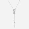 Damiani Burlesque 18K White Gold, Round Brilliant Cut Diamond 0.81ct. tw. Lariat Necklace 20049153 - THE SOLIST - Damiani