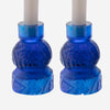 Daum Empreinte Blue Crystal Set of 2 Candle Holders 05589/P - THE SOLIST - Daum