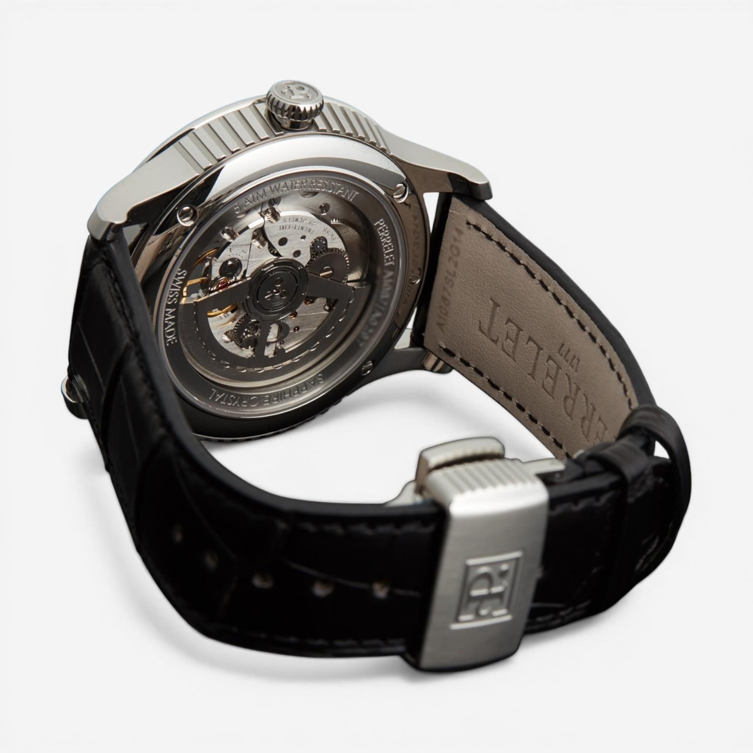 Perrelet First Class Open Heart Stainless Steel Automatic Men's Watch A1087/5