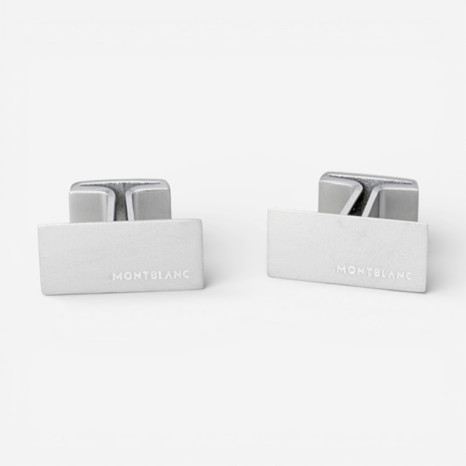 Montblanc 114760 Men's Stainless Steal Rectangular Cufflinks MSRP $335 - THE SOLIST