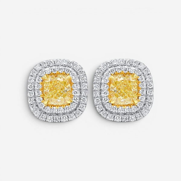 Diana M. Jewels 18K Yellow Gold Diamond Stud Earrings DEA1966