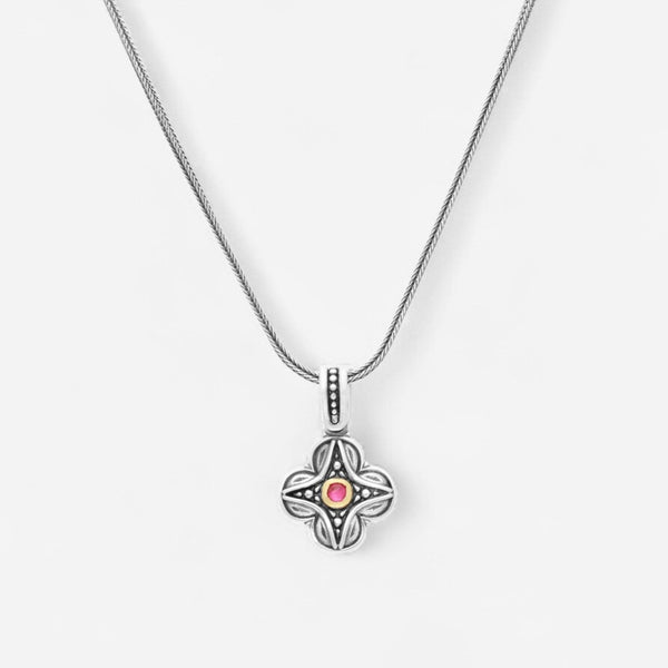 Konstantino Dome Sterling Silver & 18K Yellow Gold Corundum Pendant MEKJ731-538