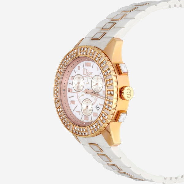 Dior Christal Chronograph 18K Rose Gold 38mm Quartz Ladies Watch CD114370R001 - THE SOLIST - Dior