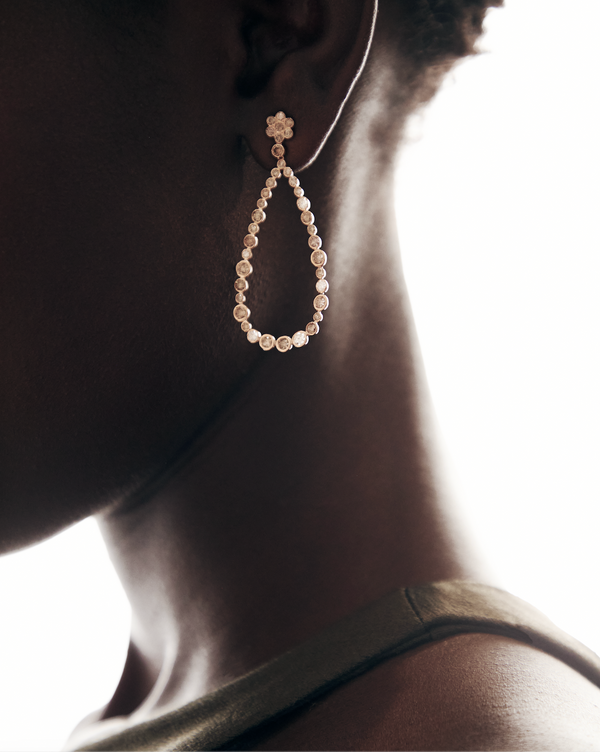 Casato 18K Yellow Gold, Brown and White Diamond Drop Earrings 323554