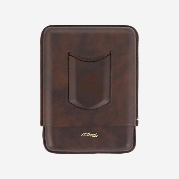 S.T. Dupont Atelier Brown Leather Cigar Case 183143