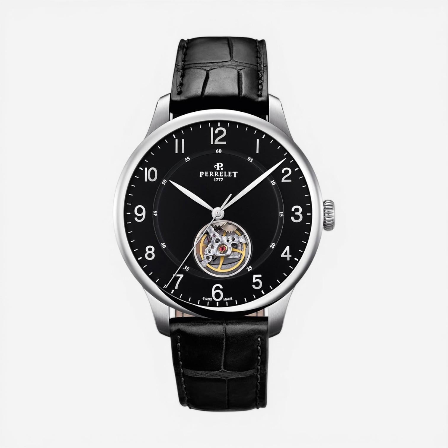 Perrelet First Class Open Heart Stainless Steel Automatic Men's Watch A1087/2