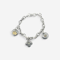 Konstantino Sterling Silver Silver & 18K Yellow Gold Spinel Bracelet BKJ698-478 - THE SOLIST
