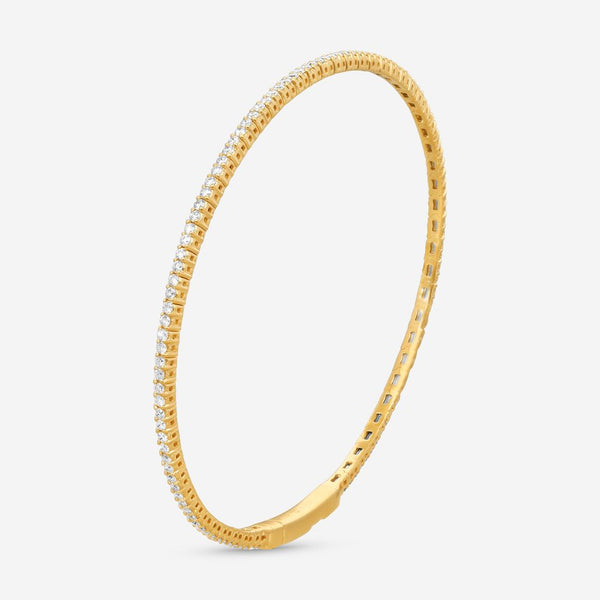 Ina Mar 14K Yellow Gold Diamond Flex Tennis Bangle Bracelet B1100A-FY-100F - THE SOLIST