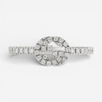 Gucci Interlocking G 18K White Gold Diamond Ring Sz. 6.75 YBC6791130010 - THE SOLIST