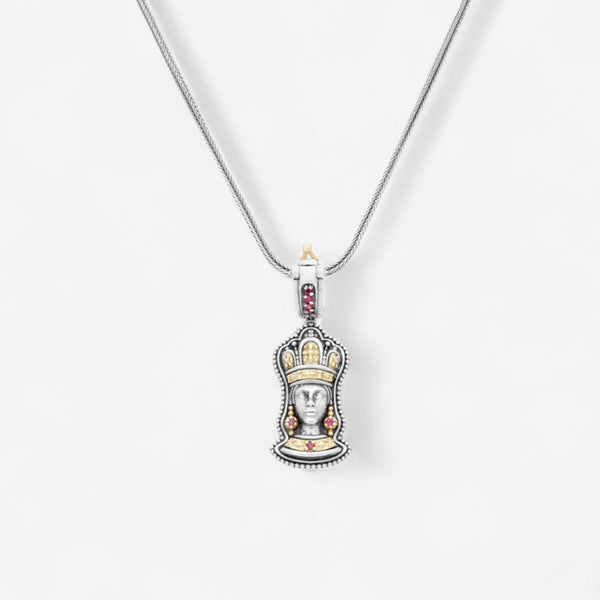 Konstantino Dome Sterling Silver & 18K Yellow Gold Corundum Pendant MEKJ739-538