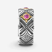 Konstantino Dome Sterling Silver & 18k Yellow Gold Corundum Band Ring Sz. 7 DKJ974-538-S7 - THE SOLIST
