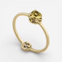 Gucci 18K Yellow Gold Yellow Beryl Ring Sz. 5.25 YBC662428002010 - THE SOLIST