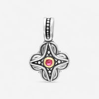 Konstantino Dome Sterling Silver & 18K Yellow Gold Corundum Pendant MEKJ731-538 - THE SOLIST