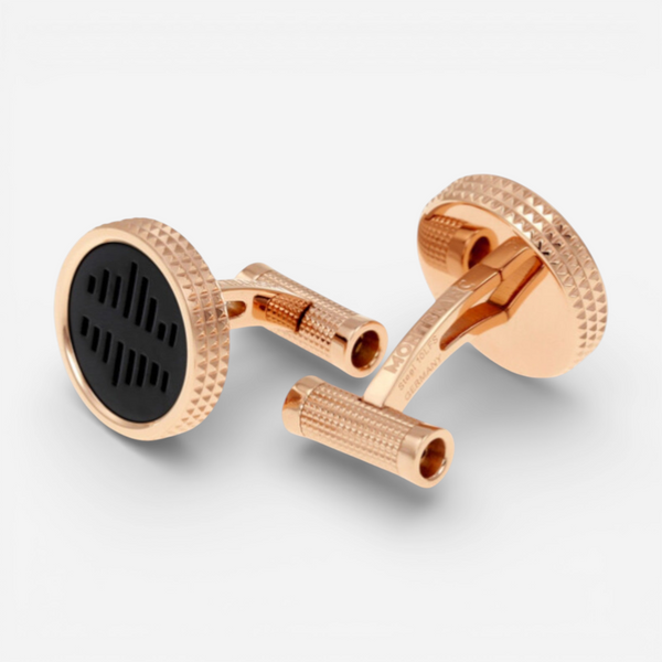 Montblanc 114779 Men's Round Soundbars Miles Davis Jazz Black Cufflinks MSRP $475 - THE SOLIST