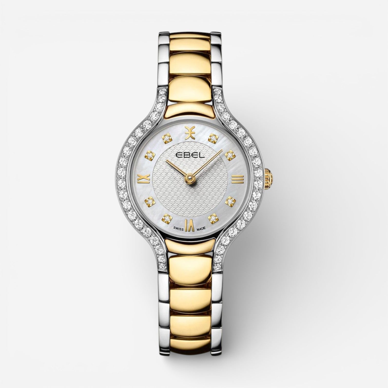 Ebel Beluga Two-Tone Stainless Steel Diamond Quartz Ladies Watch 1216592