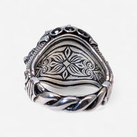 Konstantino Aeolous Sterling Silver & Copper Spinel Greek Coin Ring Sz. 11 DMK2083-374-S11