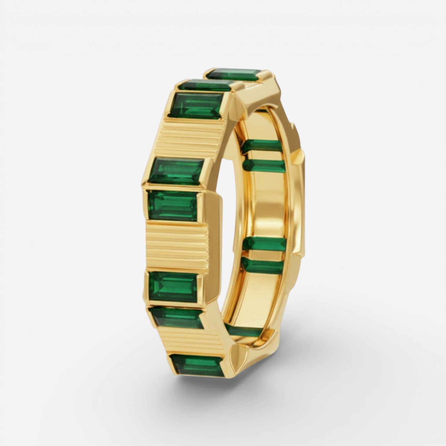 Gucci Link to Love 18K Yellow Gold Tourmaline Band Ring YBC7024140020 - THE SOLIST