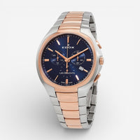 Edox Les Bémonts Chronograph Ultra Slim Two-Tone Stainless Steel Men's Watch 10239-357R-BUIR