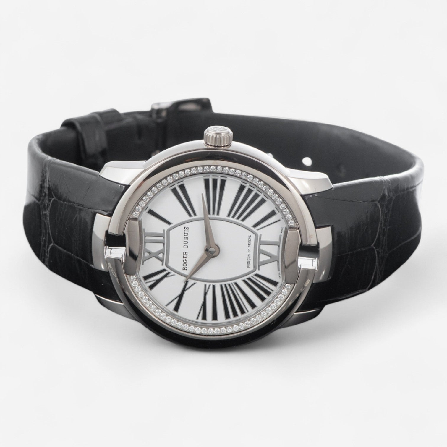 Roger Dubuis Velvet 18K White Gold Diamond Automatic Unisex Watch DBVE0034