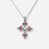 Konstantino Sterling Silver & 18K Yellow Gold Multistone Cross Pendant STMK6899-999-CAB