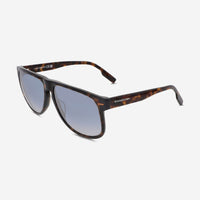 Ermenegildo Zegna Men's Dark Havana & Blue Mirror Aviator Sunglasses EZ0201 - THE SOLIST - Ermenegildo Zegna