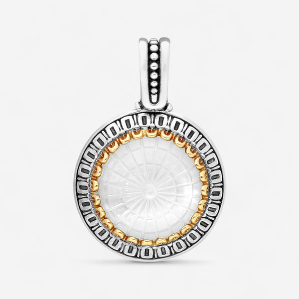 Konstantino Dome Sterling Silver & 18K Yellow Gold Mother of Pearl Pendant MEKJ732-313