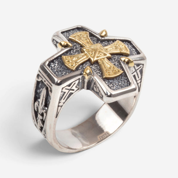 Konstantino Stavros Sterling Silver & 18k Yellow Gold Ring Sz. 10 DKJ835-130 - THE SOLIST
