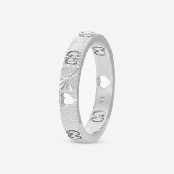 Gucci Icon 18K White Gold & Diamond Ring YBC727892003019 MSRP $1,820 - THE SOLIST