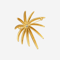 Suna 18K Yellow Gold & Platinum Diamond Beveled Pin P7433T