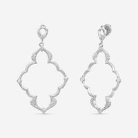 Armenta Grey Sterling Silver Multi-Gemstone Open Frame Dulcinea Earrings 17112