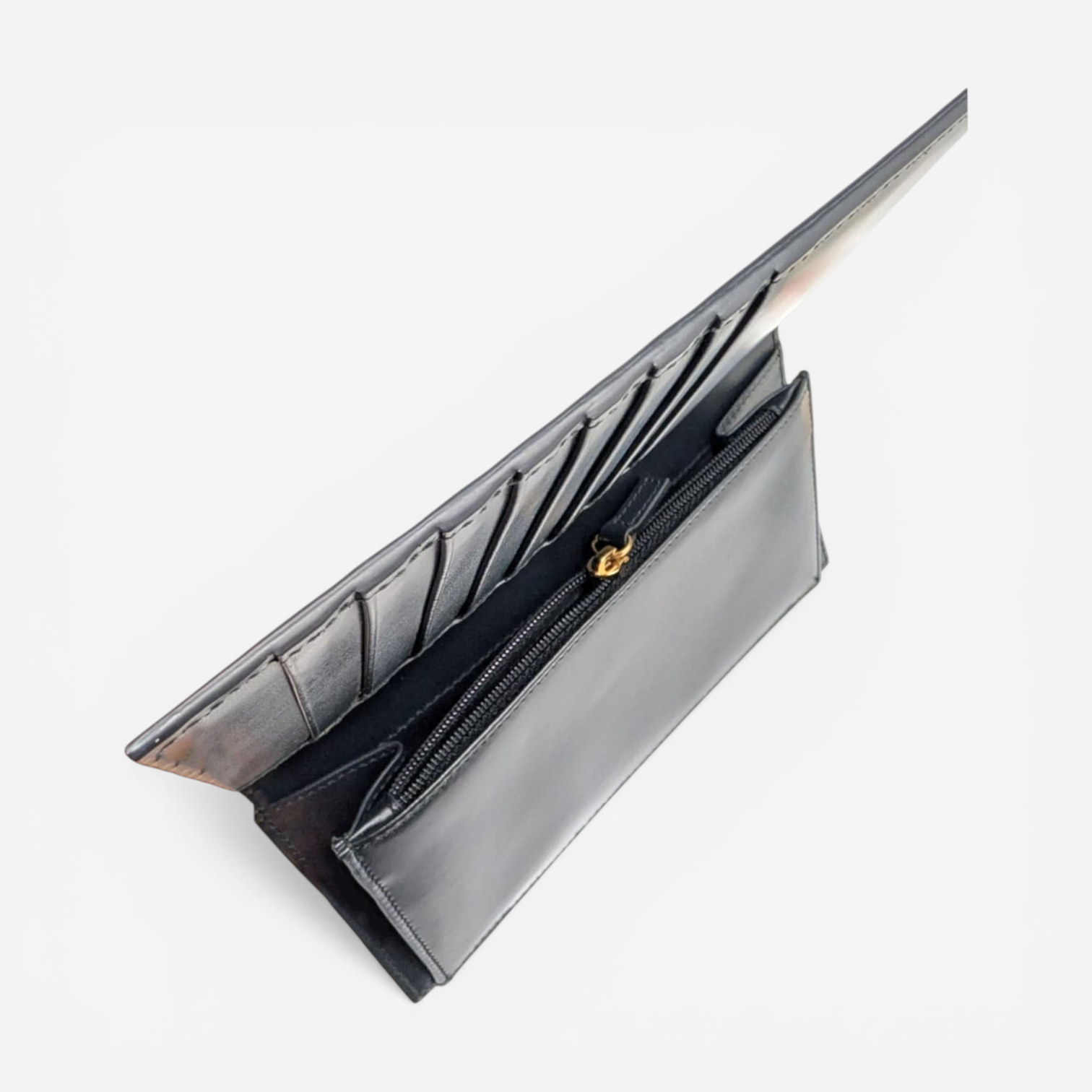 Salvatore Ferragamo 607168 Black Leather Wallet MSRP $495 - THE SOLIST