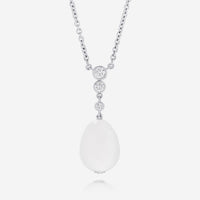 Fabergé 18K White Gold and White Ceramic, Diamond Pendant 368FP701/2 - THE SOLIST - Faberge