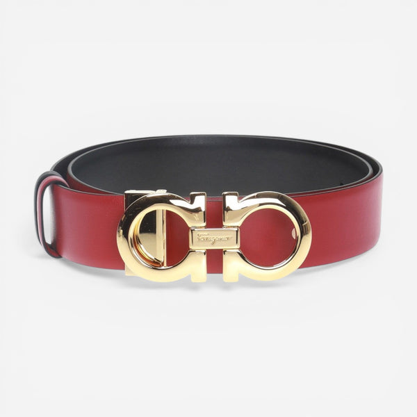 Salvatore Ferragamo 564327 Double Gancini Reversible Belt Size 100 MSRP $550 - THE SOLIST