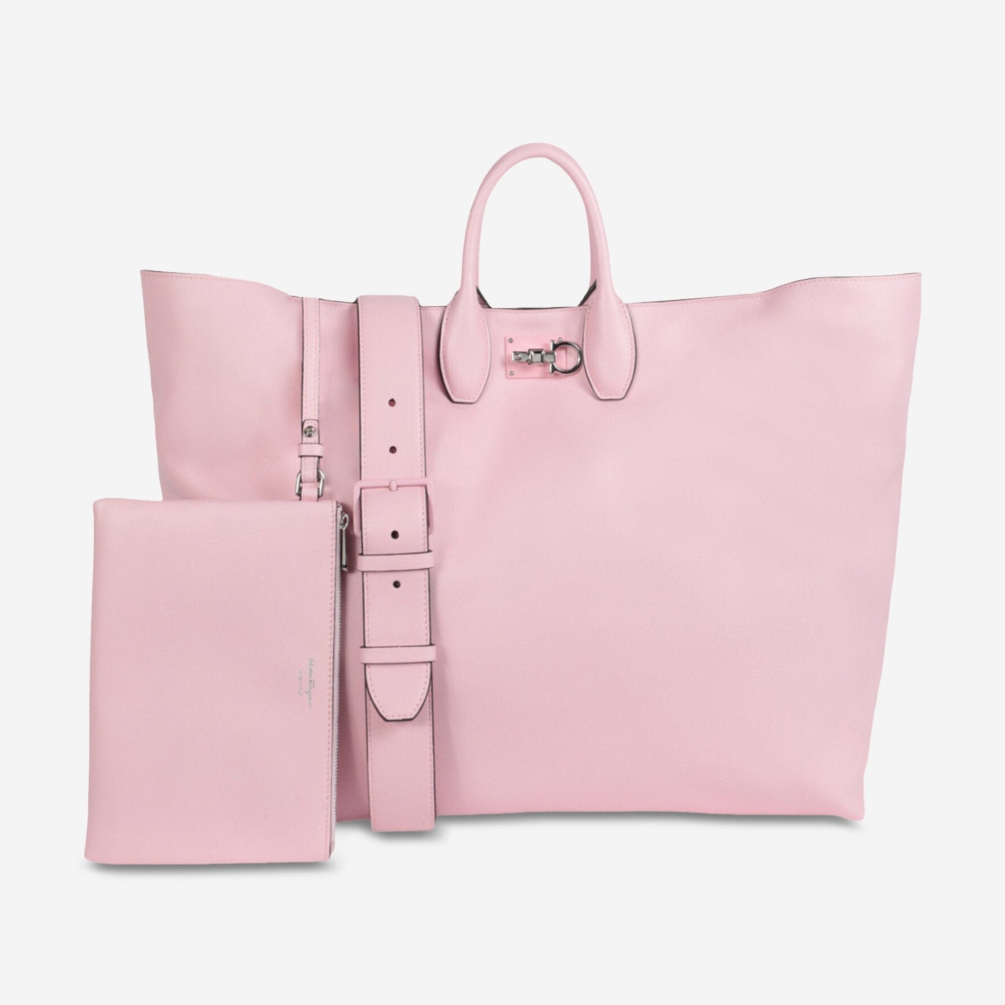 Ferragamo Studio Soft Pink Leather Tote Bag 211374 748175 60010 - THE SOLIST - Ferragamo