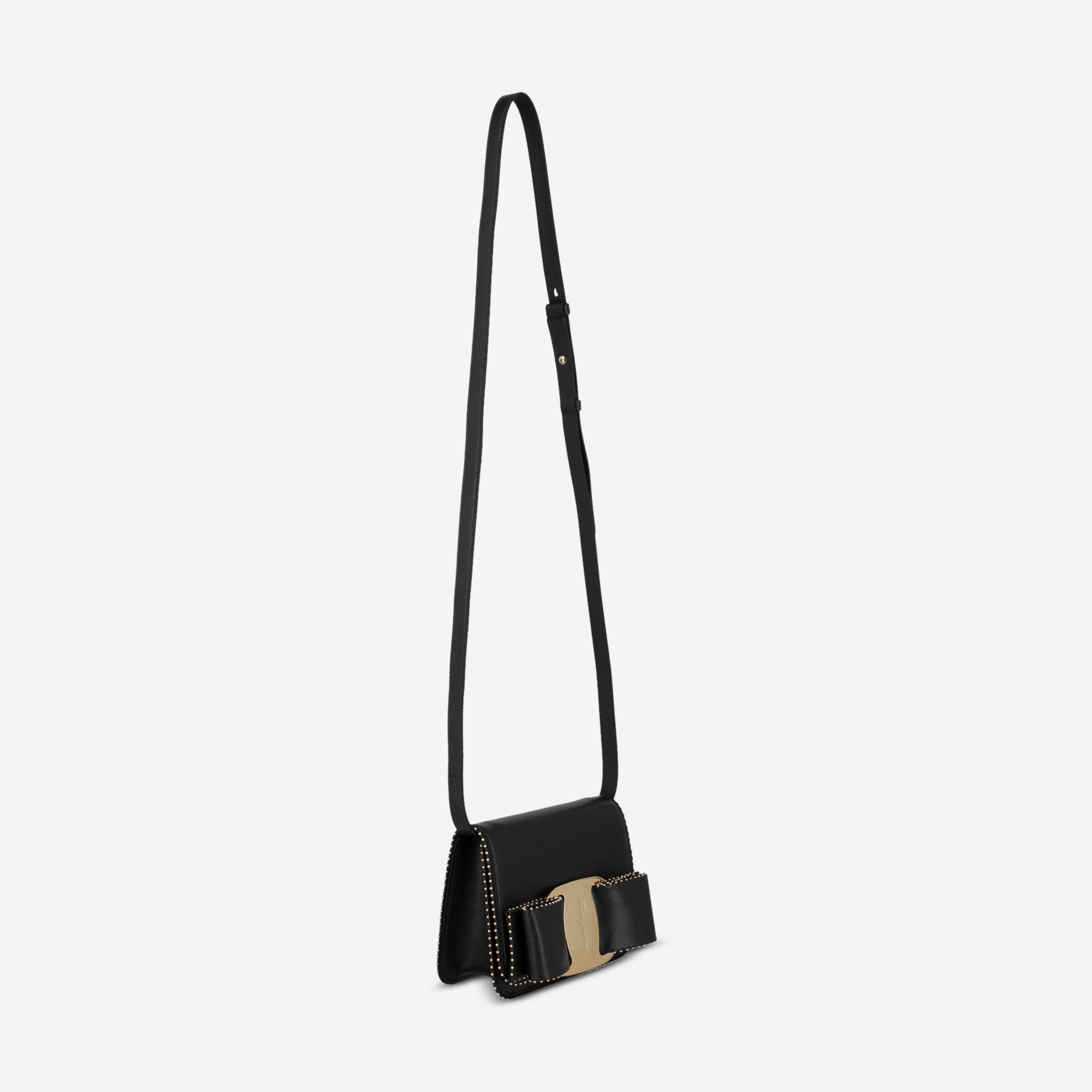 Ferragamo Vara Bow Black Leather Women's Crossbody Bag 21O002 - 719511 - THE SOLIST - Ferragamo