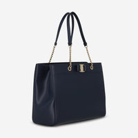 Ferragamo Vara Bow Navy Smooth Leather Women's Shoulder Bag 21H500 - 753249 - THE SOLIST - Ferragamo