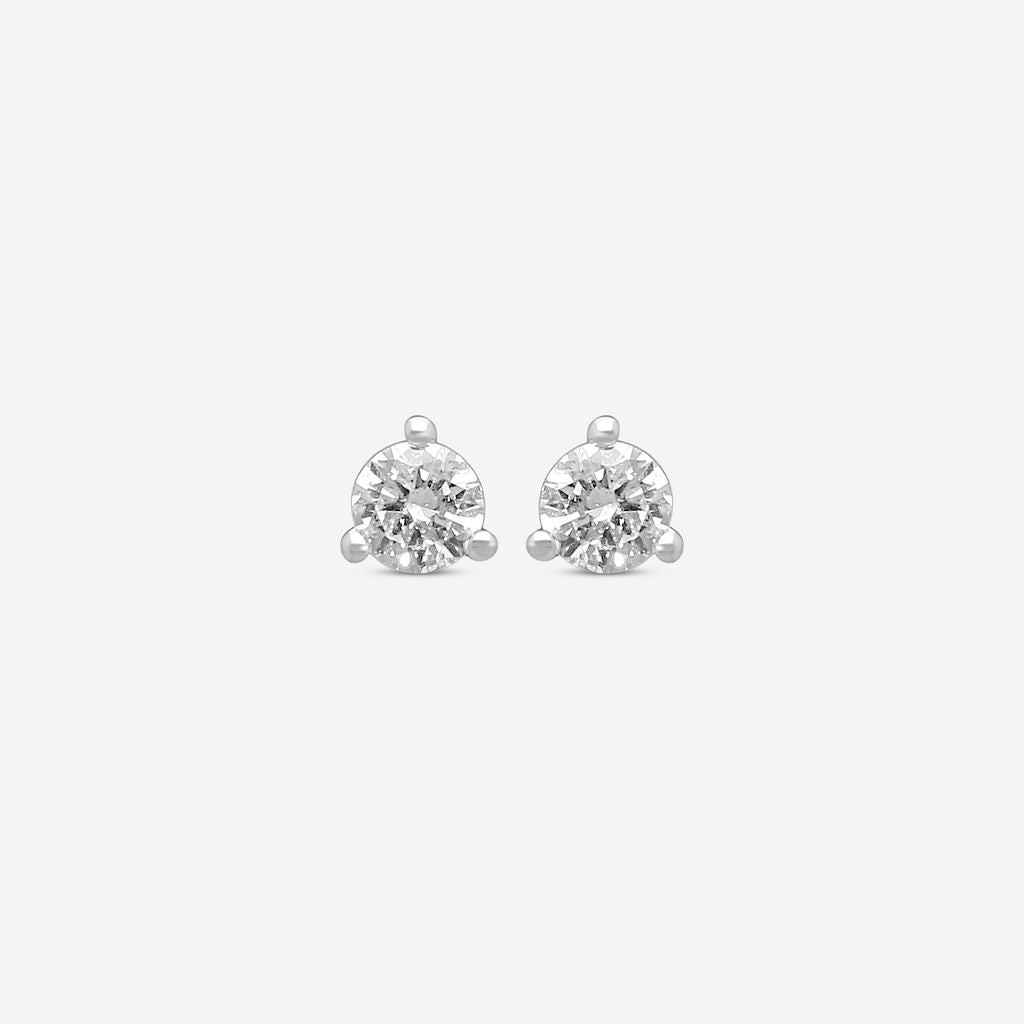 Ina Mar 14K White Gold Diamond Martini Stud Earrings ST1001D-FW-033F - THE SOLIST