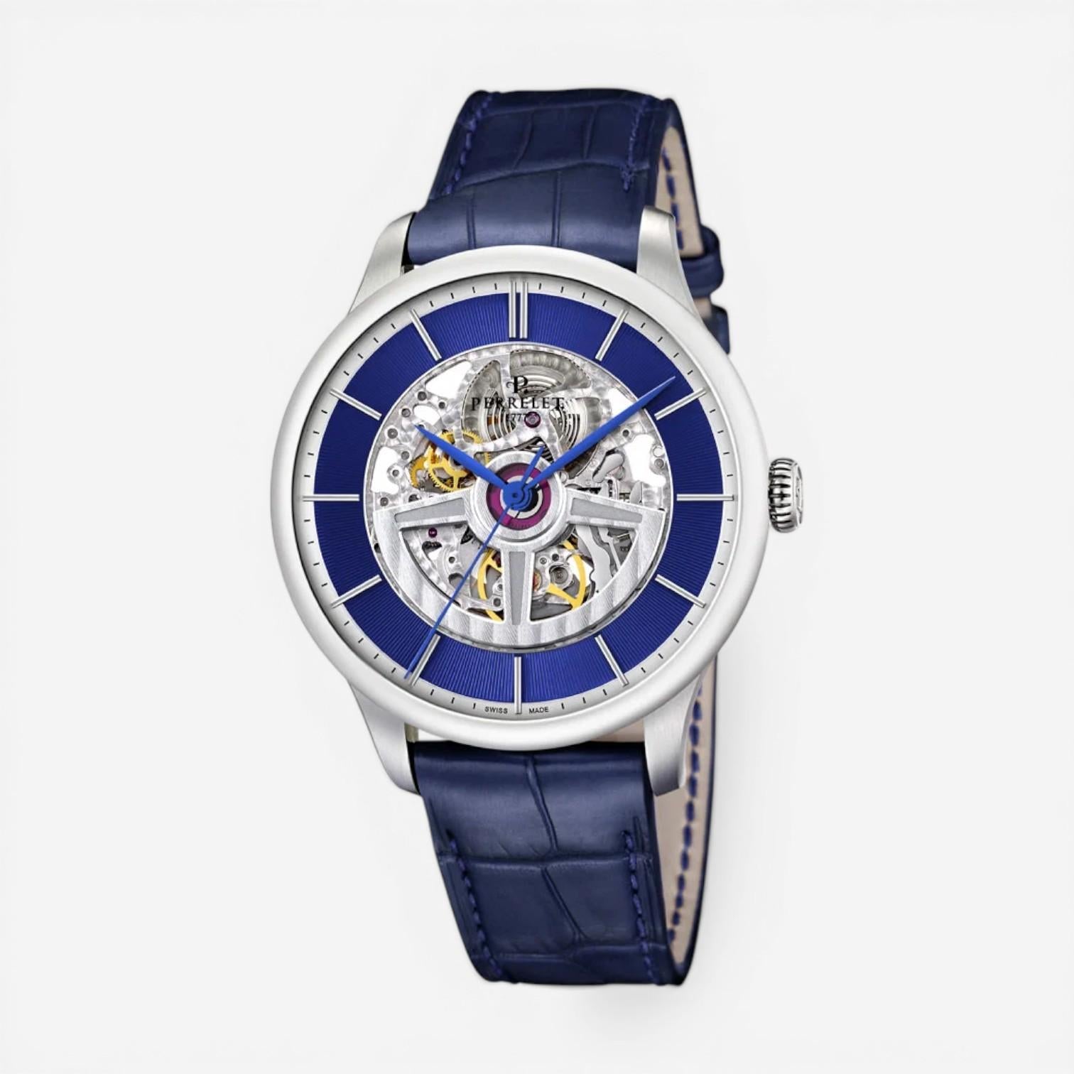 Perrelet First Class Double Rotor Stainless Steel Automatic Men's Watch A1091/D