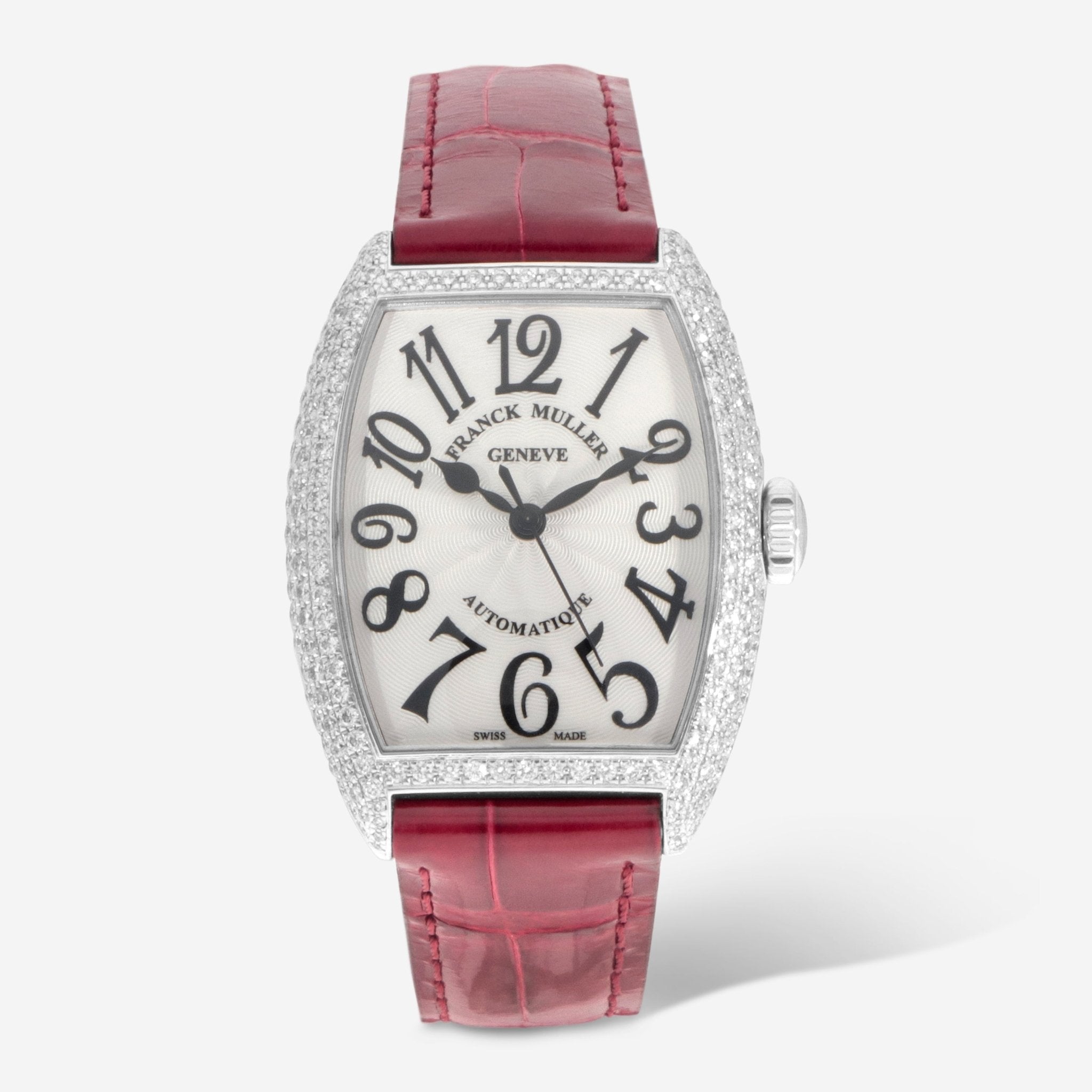 Franck Muller Cintrée Curvex 18K White Gold Automatic Ladies Watch 7500SCATFOD - THE SOLIST - Franck Muller