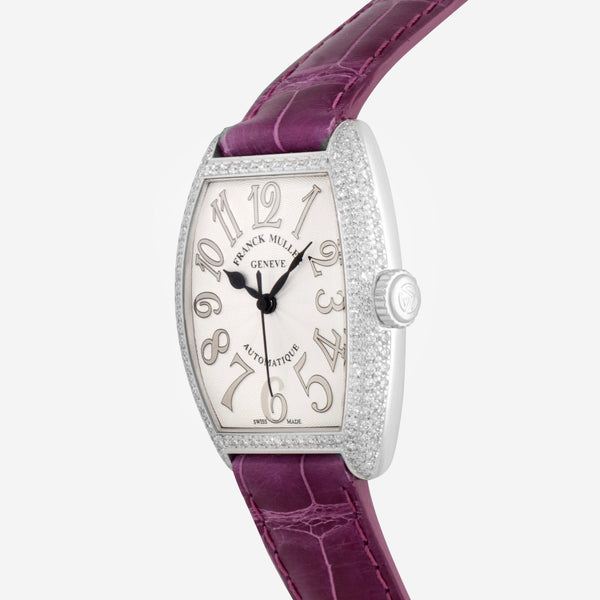 Franck Muller Cintree Curvex 18K White Gold Diamond Automatic Ladies Watch 7500SCATFOREL - THE SOLIST - Franck Muller