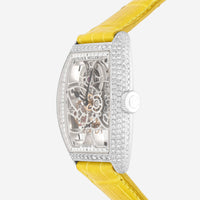 Franck Muller Cintree Curvex 18K White Gold Skeleton Diamond Manual Wind Unisex Watch 7880BS6SQTb - THE SOLIST - Franck Muller