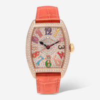 Franck Muller Cintree Curvex Color Dreams 18K Rose Gold Diamond Automatic Ladies Watch 7500SCATDTFOCOLDRM - THE SOLIST - Franck Muller