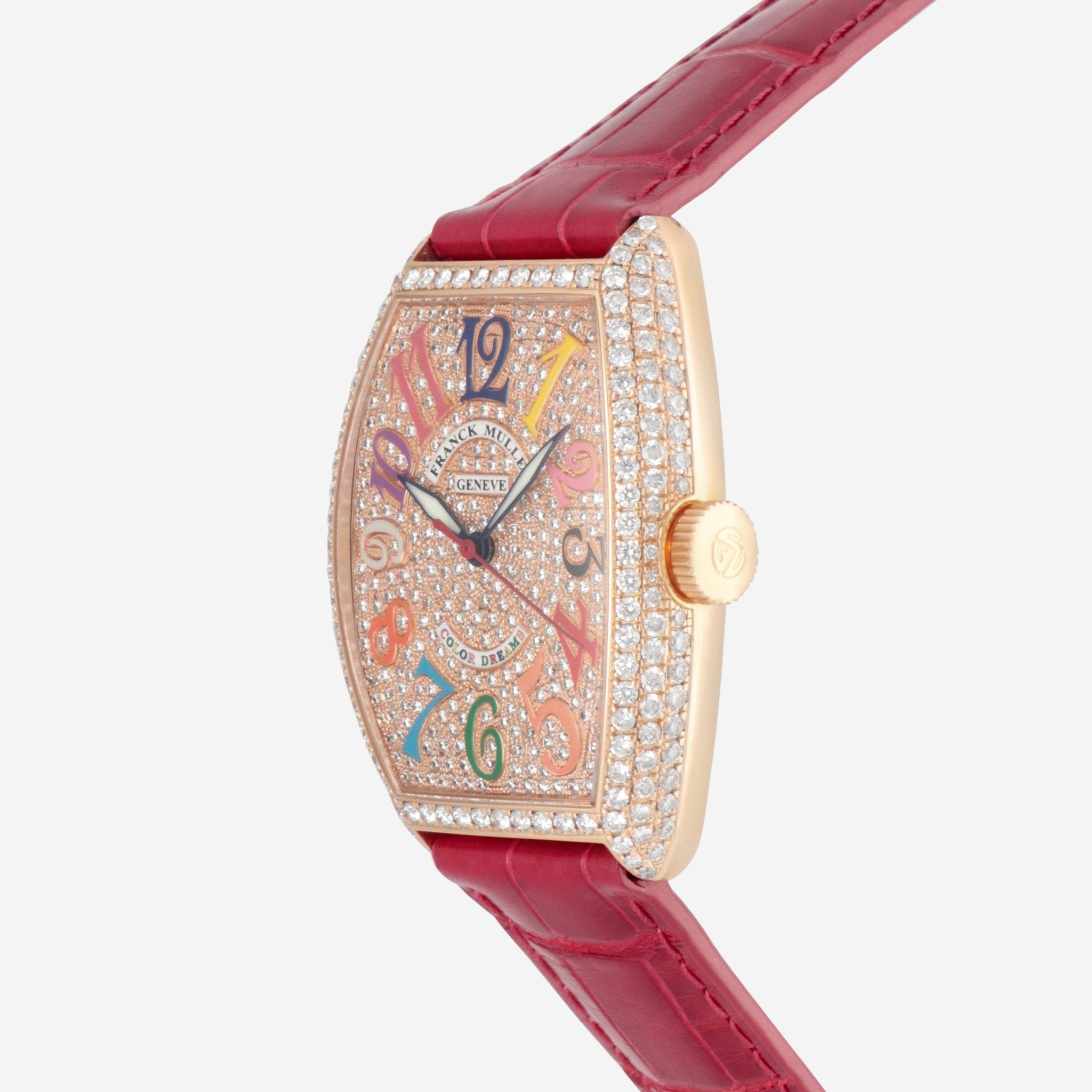 Franck Muller Cintree Curvex Color Dreams 18K Rose Gold Diamond Automatic Unisex Watch 5850SCCOLDRM - THE SOLIST - Franck Muller