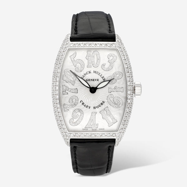 Franck Muller Cintree Curvex Crazy Hours Diamond Set Silver Dial Automatic Unisex Watch 7880 CH NBR D6 CD - THE SOLIST - Franck Muller