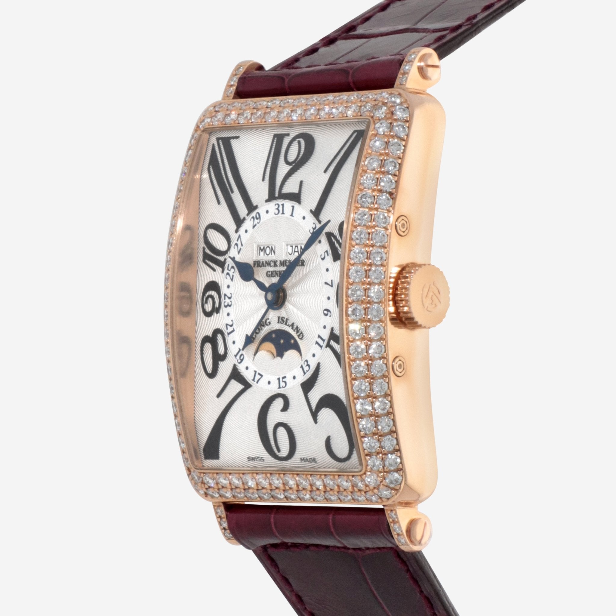 Franck Muller Long Island Master Calendar 18K Rose Gold Diamond Automatic Men’s Watch 1200MCLD - THE SOLIST - Franck Muller