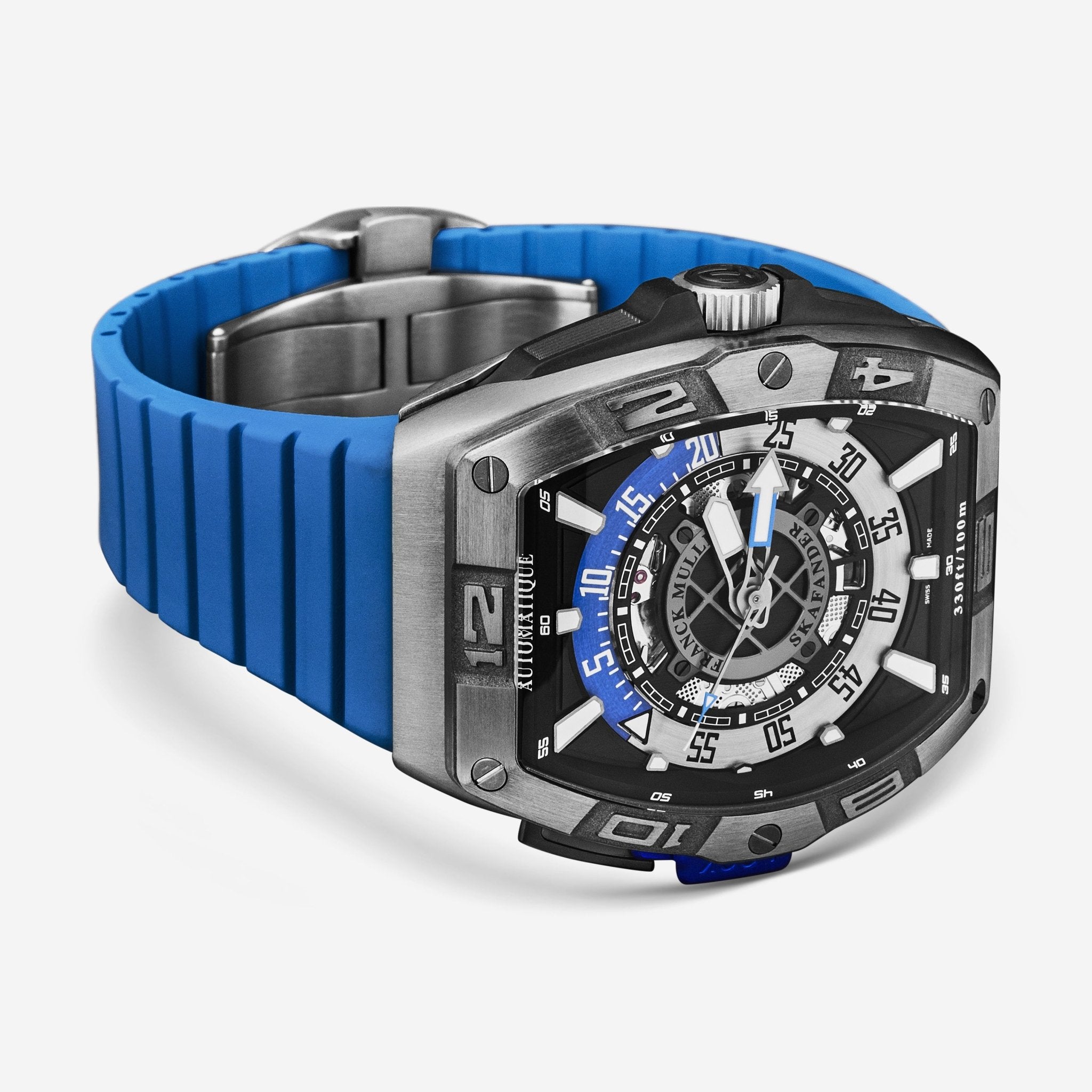 Franck Muller SkaFander Black and Blue Dial Automatic Men's Watch 46SCSKFBLKBLU - THE SOLIST - Franck Muller