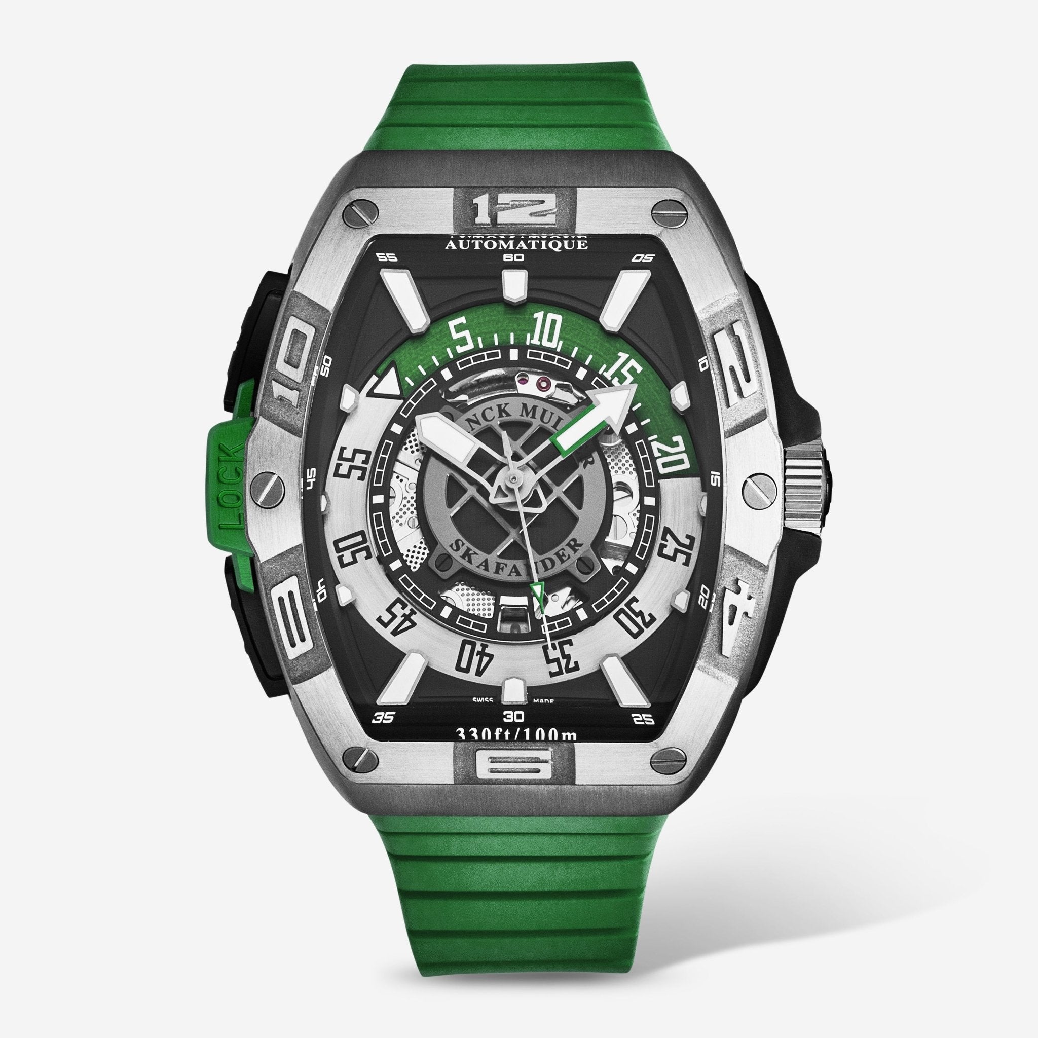 Franck Muller SkaFander Black and Green Dial Automatic Men's Watch 46SCSKFBLKGRN - THE SOLIST - Franck Muller